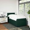 vidaXL Cama com molas/colch&atilde;o 100x200 cm veludo verde-escuro
