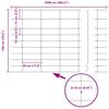 vidaXL Cerca de campo Prateado 25 x 1 m Aço galvanizado