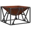 vidaXL Fire Pit Castanho 50 x 50 x 35 cm A&ccedil;o resistente &agrave;s intemp&eacute;ries