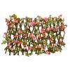 vidaXL&nbsp;Treli&ccedil;a de hera artificial extens&iacute;vel 180x20 cm rosa escuro