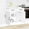 vidaXL Arm&aacute;rio de cozinha baixo Lucca derivados de madeira branco