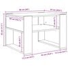 vidaXL Mesa de centro com armazenamento Madeira antiga 66 x 53 x 45 cm