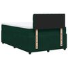 vidaXL Cama boxspring com colch&atilde;o 120x190 cm veludo verde-escuro