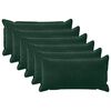 vidaXL Capa almofada 6 pcs HOUTEN Verde-Escuro 40 x 80 cm Veludo