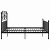 vidaXL Estrutura de cama 200x200 cm metal preto