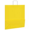 vidaXL Sacos de papel 250 unid com al&ccedil;as amarelo 45x17x48 cm