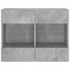 vidaXL M&oacute;vel parede p/ TV c/ luzes LED 78,5x30x60,5 cm cinza cimento