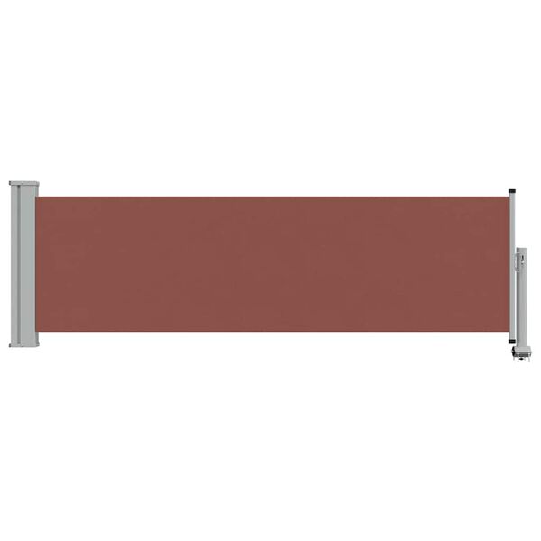 vidaXL Toldo lateral retr&aacute;til para p&aacute;tio 80x300 cm castanho