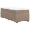 vidaXL Cama com molas/colch&atilde;o 100x200 cm couro artificial cappuccino
