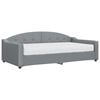 vidaXL Sof&aacute;-cama com colch&atilde;o 100x200 cm tecido cinzento-claro
