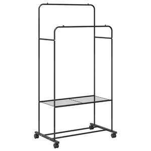 vidaXL Suporte para Roupas Preto 80 x 53 x 156 cm