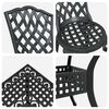 vidaXL Conjunto de Mesa de Jardim 5 pcs Preto Alum&iacute;nio Fundido