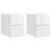 vidaXL Gabinete de Canto Montado na Parede 2 pcs Branco Brilhante