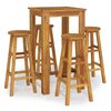vidaXL 5 pcs conjunto de bar para jardim madeira de ac&aacute;cia maci&ccedil;a