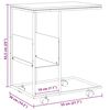 vidaXL Mesa de apoio c/ rodas 55x36x63,5cm derivados de madeira branco