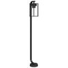vidaXL Candeeiro de ch&atilde;o para exterior 100 cm a&ccedil;o inoxid&aacute;vel preto