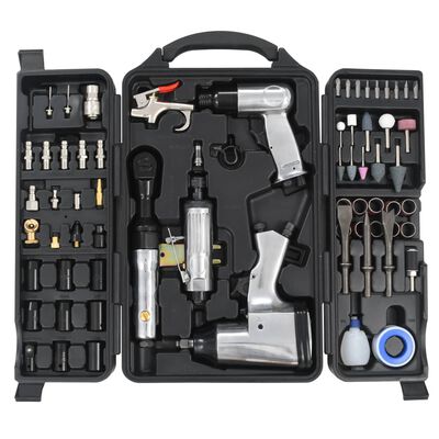 vidaXL Kit de ferramentas pneumáticas 70 pcs