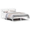 vidaXL Cama sem colch&atilde;o 135x190 cm madeira de pinho maci&ccedil;a branco