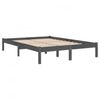 vidaXL Estrutura de cama 200x200 cm madeira maciça cinzento