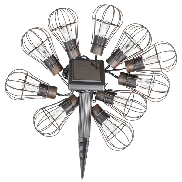 HI Corrente de ilumina&ccedil;&atilde;o solar LED p/ jardim 10 pcs 5,5 cm