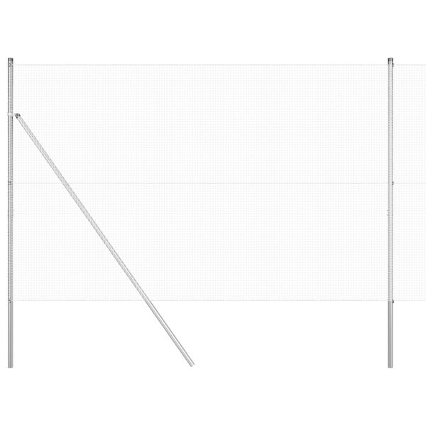 vidaXL Cerca de Arame Soldado Prateado 1.6 x 50 m