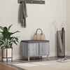 vidaXL Banco de Hall com almofada Cinza Sonoma 60 x 38 x 46 cm
