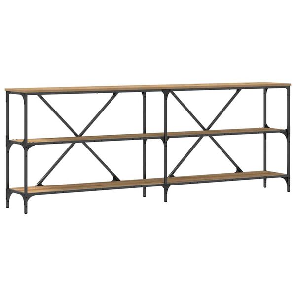 vidaXL Aparador Carvalho Artesanal 200 x 30 x 75 cm Madeira processada