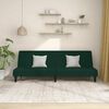 vidaXL Sof&aacute;-cama de 2 lugares veludo verde-escuro
