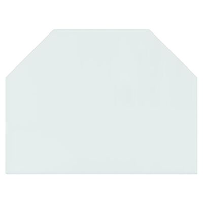 vidaXL Placa de vidro para lareira hexagonal 80x60 cm