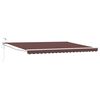 vidaXL Toldo Retr&aacute;til El&eacute;trico Castanho 5 x 3 m