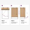 vidaXL Estores de rolo com cortinas Manual Natura 60 x 220 cm Bambu