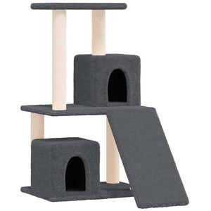 vidaXL &Aacute;rvore p/ gatos c/ postes arranhadores sisal 82 cm cinza-escuro