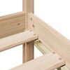 vidaXL Cama com estante sem colchão 90x190 cm pinho maciço