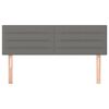 vidaXL Cabeceira de cama 2 pcs tecido 72x5x78/88 cm cinzento-escuro
