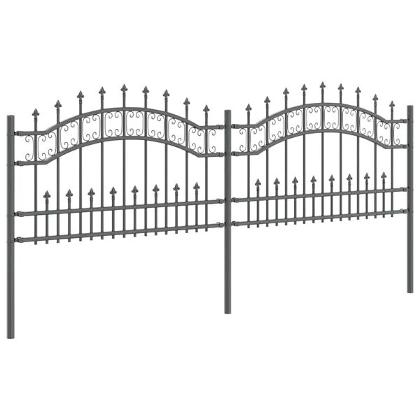 vidaXL Cerca para Jardim Cinzeto 240 x 118 cm
