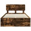 vidaXL Estrutura da Cama com cabeceira Carvalho Defumado 120 x 190 cm