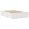 vidaXL Cama sem colch&atilde;o com gavetas 150x200 cm pinho maci&ccedil;o branco