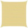 vidaXL Vela de Sombra Amarelo e Branco 7 x 7 m HDPE