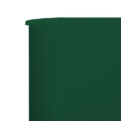 vidaXL Para-vento com 3 painéis em tecido 400x160 cm verde