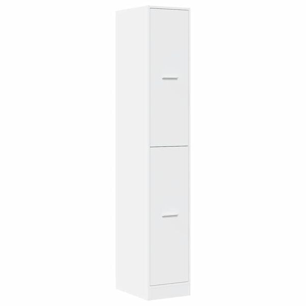 vidaXL Arm&aacute;rio de Botic&aacute;rio Branco 30x41x174,5 cm Madeira Engenheirada