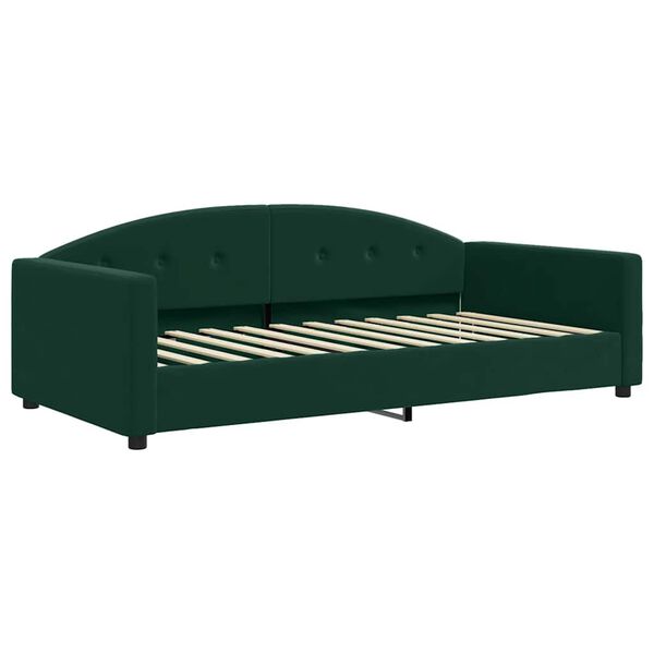 vidaXL Sof&aacute;-cama c/ gavet&atilde;o e colch&otilde;es 100x200cm veludo verde-escuro