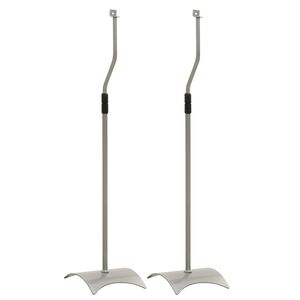 vidaXL Suportes colunas universais 2 pcs prateado