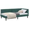 vidaXL Estrutura de Cama de Canto Verde Escuro 90 cm x 200 cm Veludo