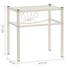 vidaXL Mesa cabeceira 42,5x33x44,5cm metal branco e vidro transparente