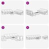 vidaXL Conjunto de Sof&aacute;s para Exterior 9 pcs Natural e Preto