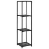 vidaXL Estante de arruma&ccedil;&atilde;o 30x30x120 cm vime PE preto