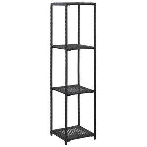 vidaXL Estante de arruma&ccedil;&atilde;o 30x30x120 cm vime PE preto