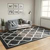 vidaXL Tapete lav&aacute;vel antiderrapante 190x300 cm preto e branco