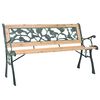 vidaXL Banco de jardim 122 cm madeira