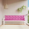 vidaXL Almofad&otilde;es p/ banco de jardim 2 pcs 200x50x7 cm tecido rosa